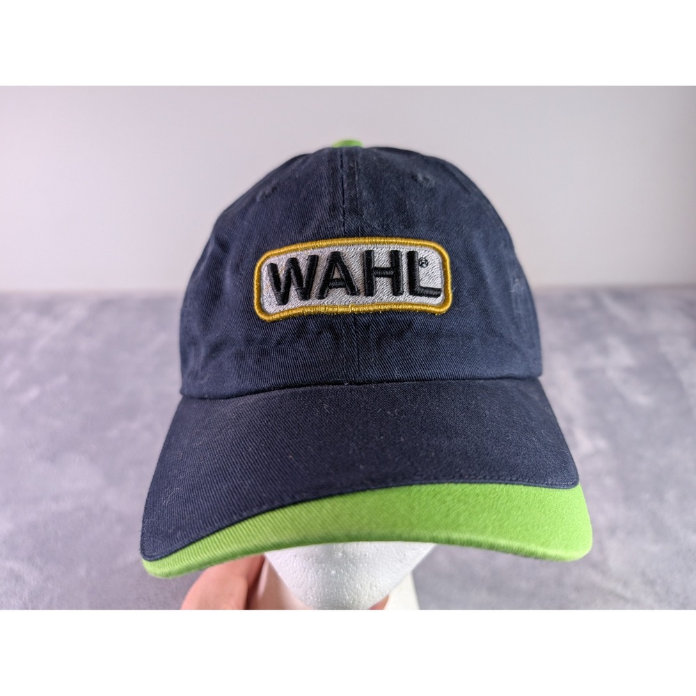 Wahl Lithium Ion Baseball Cap Navy Blue Lime Green Embroidered Adjustable Hat